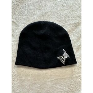 Tapout Beanie Men's One Size Black Small Logo Knit Skull Cap
